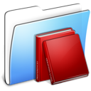 Aqua Smooth Folder Library icon