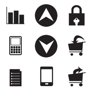shopping website icon sets preview