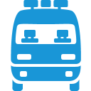 Ambulance blue icon
