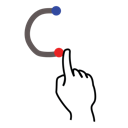 letter, uppercase, gestureworks, c, stroke icon