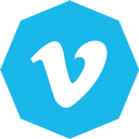 vimeo, octagon icon