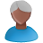 user male black blue grey icon