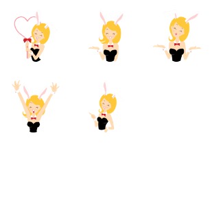 Girl In a Bunny Suit icon sets preview