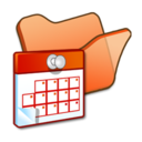 Folder orange scheduled tasks icon