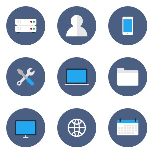 Flat Business icon sets preview