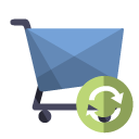 refresh, shoping, cart icon