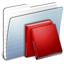 Folder, Graphite, Library, Stripped icon