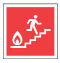 fire, sos, stairs, sign, emergency, exit, code icon