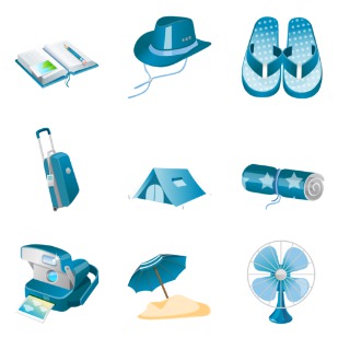 Summer Blue icon sets preview