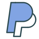 p, paypal, letter, brand icon