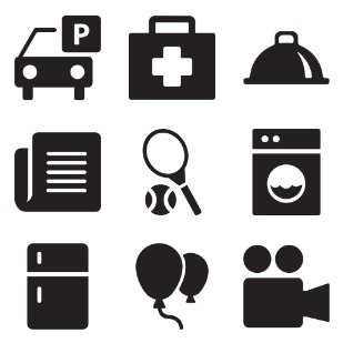 Amenities - Solid icon sets preview