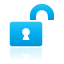 unlock, lock icon