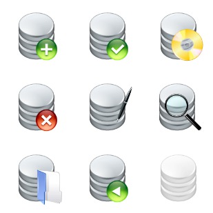 Database icon sets preview