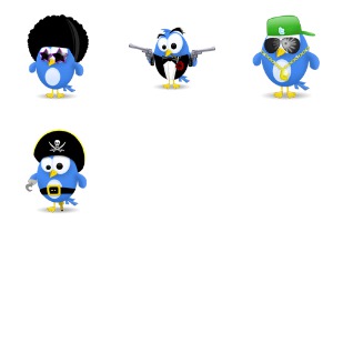 Twitter Characters icon sets preview