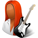 female, guitarist icon