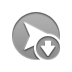 arrowhead, down, right icon