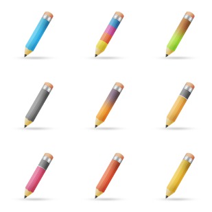 Pencil icon sets preview