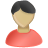 user male olive red icon