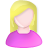 blond, people, person, pink, profile, white, user, female, human, blonde, woman, member, account icon