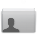 Folder User Graphite icon