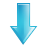 arrow,down,blue icon