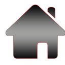 House in the shape of the home page icon