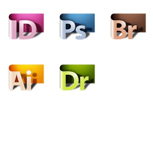 Adobe CS 5 Set Fold icon sets preview