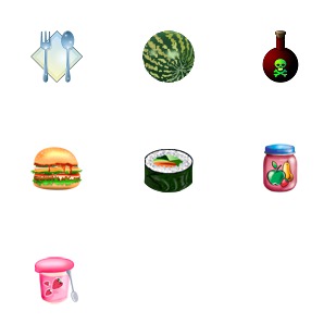 Food icon sets preview