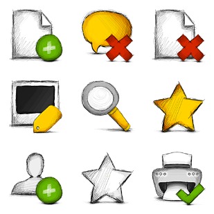 Hand Drawn Web Set icon sets preview