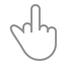 finger, middle icon