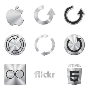 Brushed Metal icon sets preview