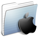 Apple, Folder, Graphite, Stripped icon