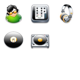 Disc Jockey icon sets preview