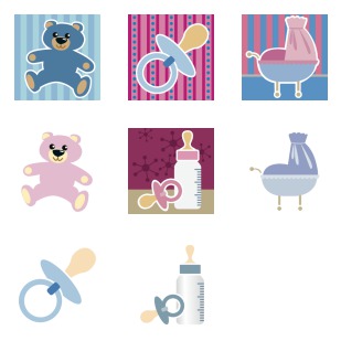 Baby Elements icon sets preview