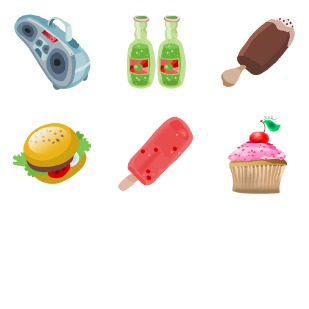 Summer icon sets preview