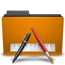 Folder, Orange, Txt icon