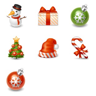 Winter Holiday icon sets preview