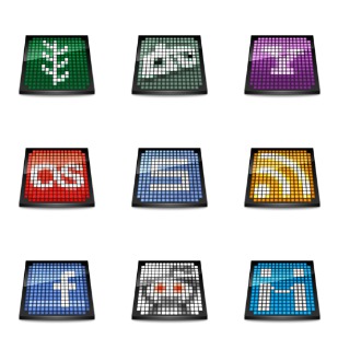 OLED Social icon sets preview