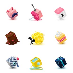 Cubes icon sets preview