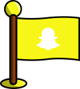 snapchat, networking, flag, media, social icon