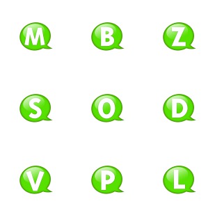 Speech Balloon Green icon sets preview