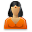 user, female, indian icon