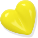 love, yellow, heart icon