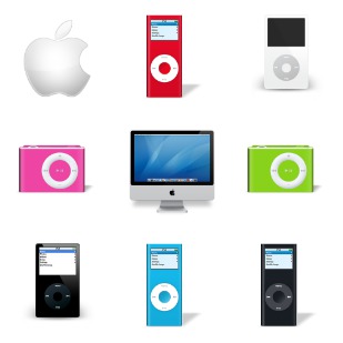 Apple Products icon sets preview