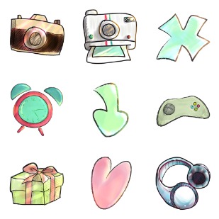 Cute icon sets preview