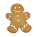 christmas cookie man icon