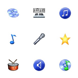 Multimedia icon sets preview