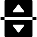 Up and down arrows button icon