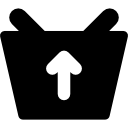Upload commerce basket icon