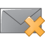 del, email, envelop, delete, letter, message, remove, mail icon